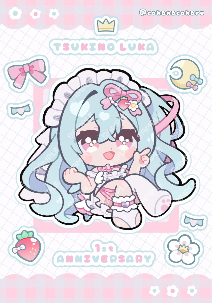 cohanacoharu's tweet photo. ✿ お仕事 ✿

お友達からのご依頼で 月乃るか様 の詰め込みイラストを制作させていただきました！

1周年おめでとうございます🎉 https://t.co/KuctqXOqOp