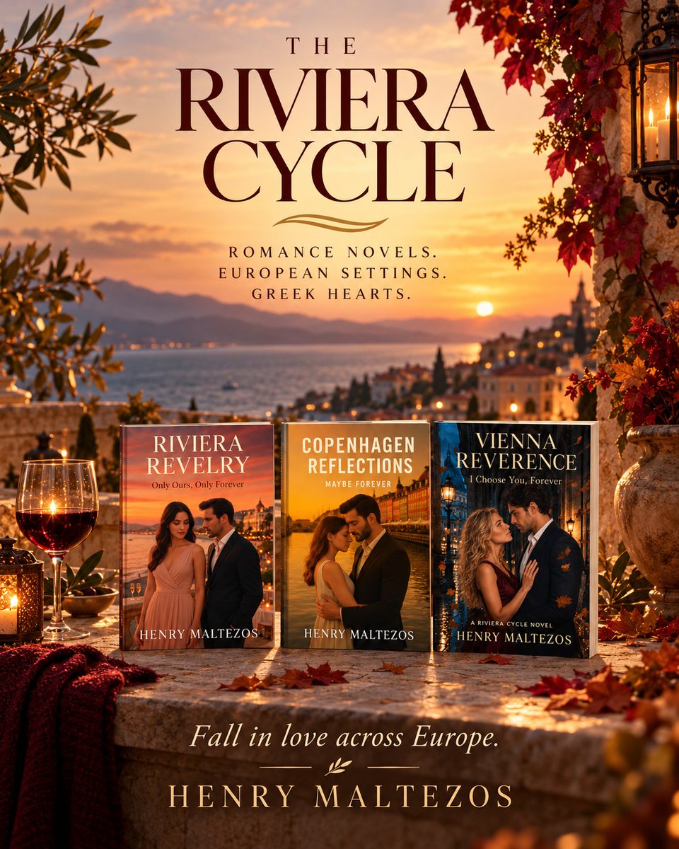 HenryMaltezos's tweet photo. Golden streets.
Cooler nights.
Closer embraces.
From the Riviera to Copenhagen and Vienna,
The Riviera Cycle is romance for the season when everything becomes a little more intense.
#autumncolors #RomanceBooks #LoveStories #romancenovels #lovebooks #love

https://t.co/AhWlDemqGU https://t.co/DLJMNUiNTO