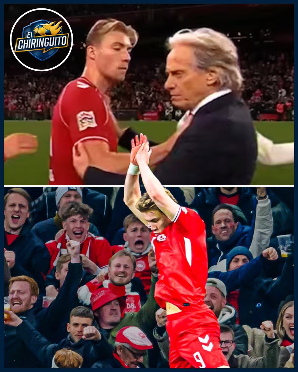 elchiringuitotv's tweet photo. ⁉️🔥 ¿VENGANZA de HOJLUND por CRISTIANO?

👉 Celebró como CR7 ante Portugal... y tuvo un desencuentro con Jorge Jesús tras el pitido final. https://t.co/nF4o3PyG1C