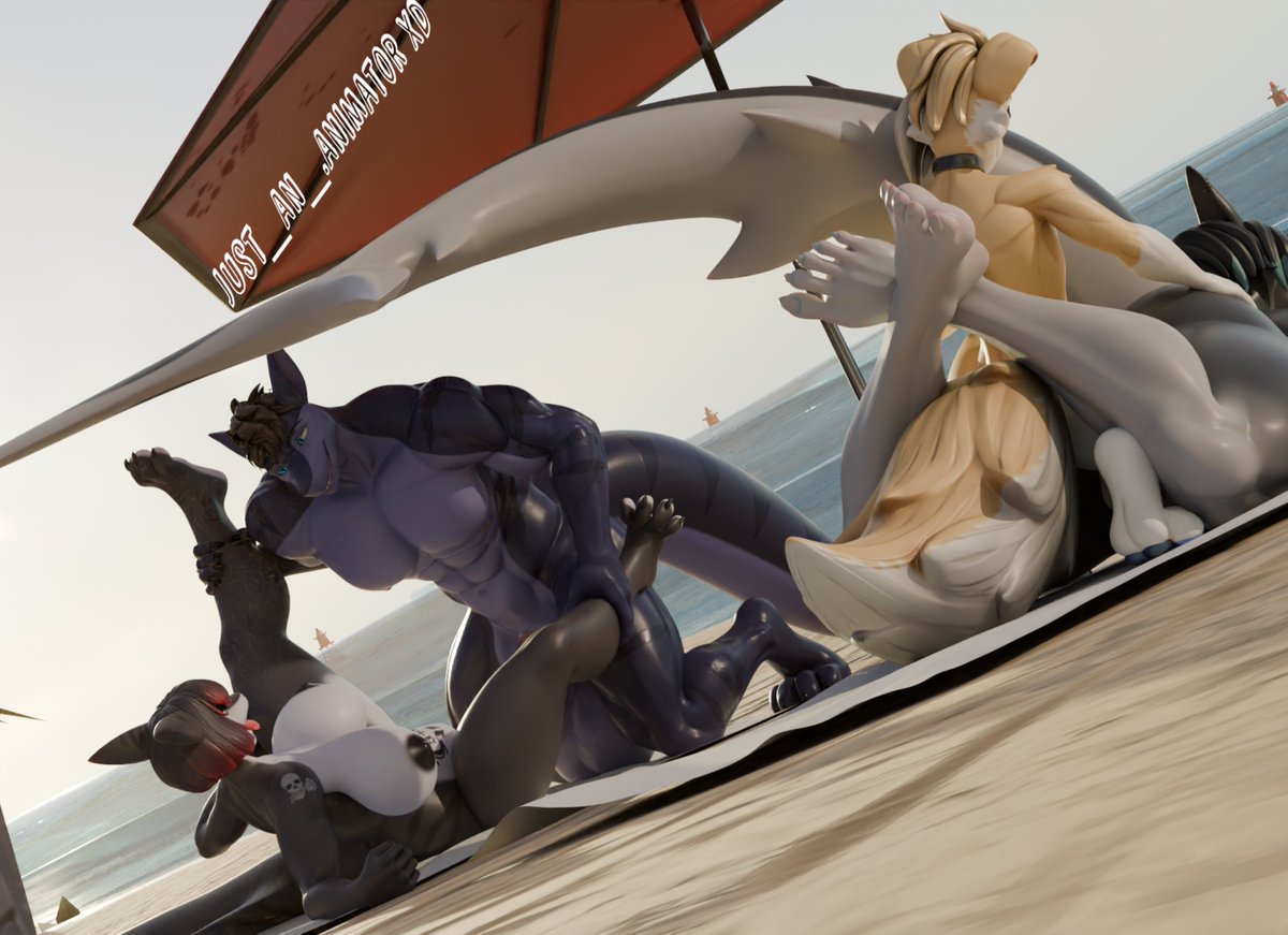 Some_cross0708's tweet photo. Nothing better than soaking up some sun, don't you think? :3 
models:
leo /@da__nilkaz 
vern / sebas: @valorlynz 
scylla: @Leothemodeler  
owners:
vern: @VernacularShark 
Leo: @chill_chichik
Rig by @pers0nmag
Rig: @DivideByeZer0 
Scylla / sebastian owner: @xstack3000 https://t.co/JgKm9fAUkG