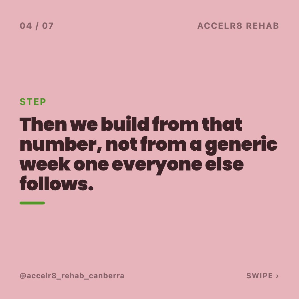 Dannyos's tweet photo. We do not start with a generic week one. We start with what already feels achievable for you, then build from there. Free chat, link in bio. #Accelr8Rehab https://t.co/JGfnkPCnr8