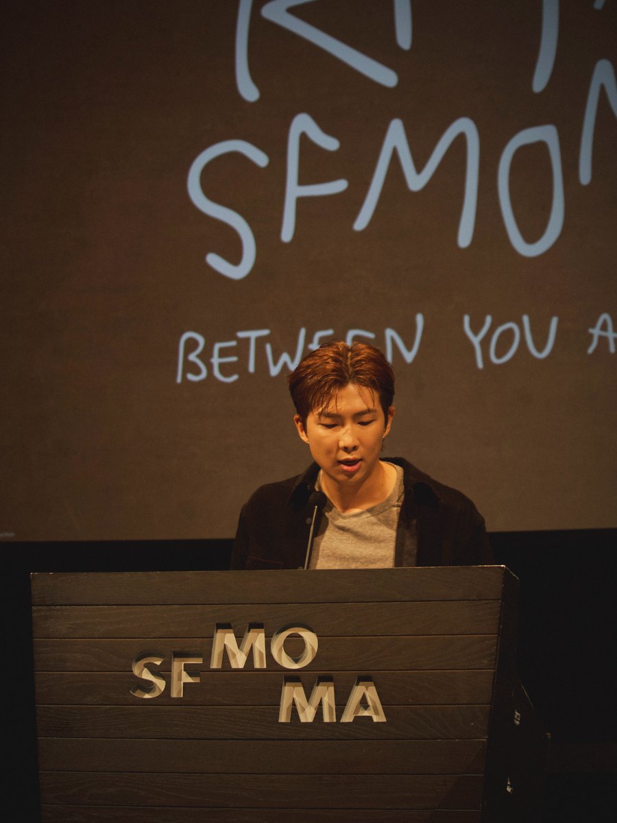KNJsSource's tweet photo. New photos of RM at the #RMxSFMOMA media preview https://t.co/fVtDPs0kcC