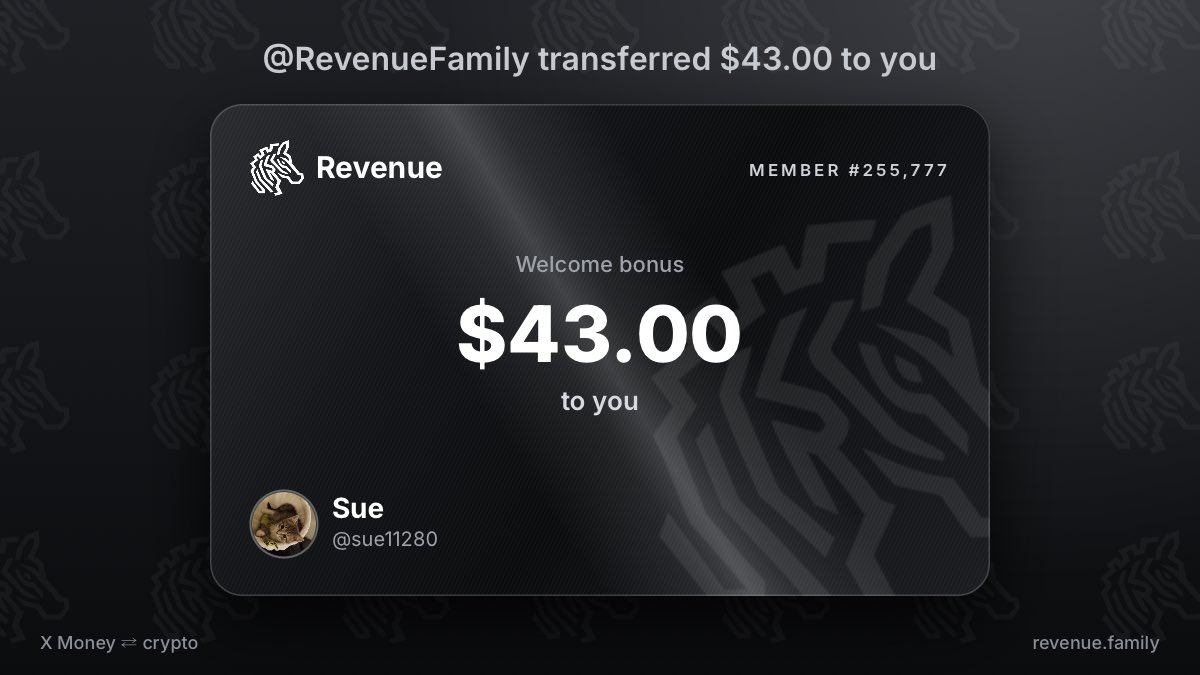 kar70048's tweet photo. @RevenueFamily $43.00 now sits with me from @RevenueFamily https://t.co/dYXNDGawE6