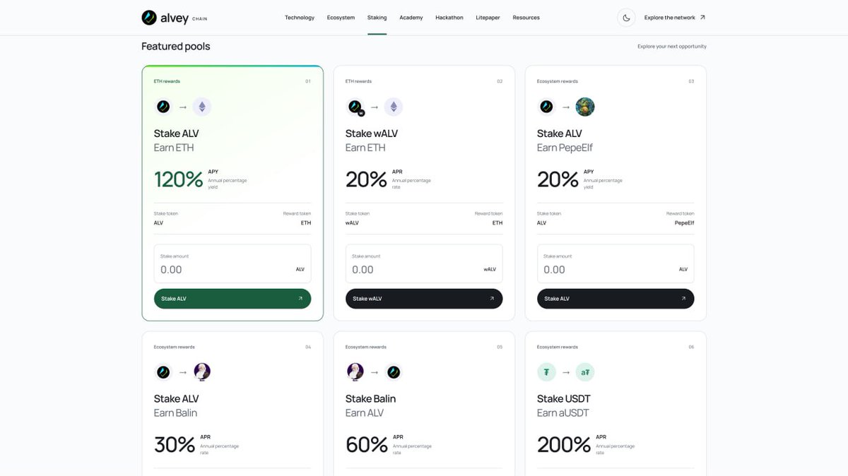 AlveyChain's tweet photo. ALVEY STAKING IS TAKING SHAPE

We’re developing a new #staking experience with multiple pools, different #reward tokens and space for projects across the Alvey ecosystem to introduce their own staking opportunities.

More options for holders. More possibilities for our ecosystem.

We’ll be revealing the pools and more details as development progresses. Stay close.
robinhood:0x302dacc52492095fb054937112a5aac4617ecfb3