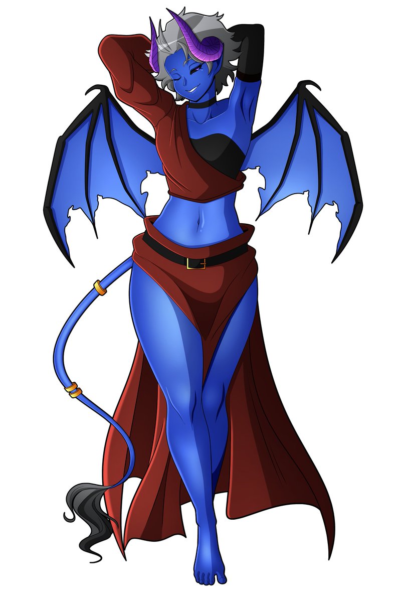 RubyLuff11824's tweet photo. Forgot to post this.  First batch of oc's that I've been excited to see finished.  A lil bunny in over her head, an alluring incubus who will use you for entertainment, and a big ol slime and master apothecary.

Art by @IncubusLove_ https://t.co/vQwtmZ7ean