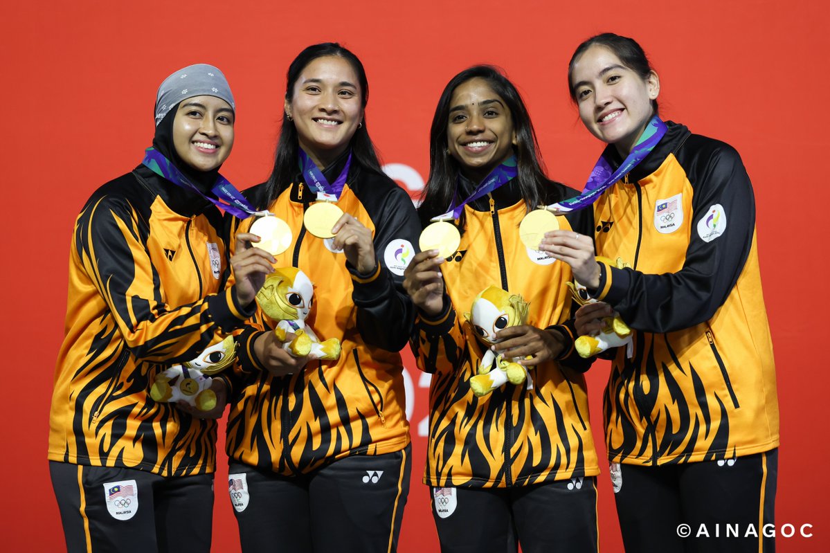 craigansibin's tweet photo. 20th Asian Games Aichi-Nagoya 2026
🗓️ 2 October 2026
🏅 Medal Table

🔥 6 medals added today!

🇲🇾 MALAYSIA
9 🥇 5 🥈 16 🥉 (Total 30 medals)

🥇Cycling Track: Men’s Keirin- Azizulhasni Awang 🆕
🥇Squash: Men’s Team- Team Malaysia 🆕 
🥇Squash: Women’s Team- Team Malaysia 🆕
🥇Squash: Men’s Singles- Ng Eain Yow
🥇Squash: Women’s Singles- Sivasangari
🥇Esports: Auto Racing GT7- Taj Izrin Aiman
🥇Karate: Women’s Ind. Kumite 50kg- Shahmalarani
🥇Karate: Women’s Ind. Kumite 55kg- Adeola Robert
🥇Sepaktakraw: Men’s Team Regu
🥈Cycling Track: Women’s Team Sprint
🥈Sepaktakraw: Men’s Regu
🥈Esports: MOBA Honor of Kings- Team Malaysia
🥈Diving: Men’s Synchro 10m Plt- Enrique/Elvis
🥈Esports: eFootball- Hariz Hakimin / Farish Luzman
🥉Cycling Track: Women’s Keirin- Nurul Izzah
🥉Cycling Track: Men’s Sprint- Azizulhasni Awang 
🥉Esports: Identity V- Team Malaysia
🥉Esports: MLBB- Team Malaysia
🥉Badminton: Women's Doubles- Pearly/Thinaah
🥉Diving: Women’s 3m Synchro- Ong KY / Lee YQ
🥉Squash: Mixed Doubles- Ameeshenraj / Rachel
🥉Diving: Men’s 3m Synchro- Rui Jie / Qayyum
🥉Karate: Men’s Kumite 55kg- Thevendran Sundram
🥉Karate: Men’s Kumite 60kg- Sureeya Hari Sankar
🥉Karate: Men’s Team Kata
🥉Wushu: Men’s Daoshu & Gunshu- Clement Ting
🥉Wushu: Women’s N'quan & N'dao- Cheong Min
🥉Sailing: Boys’ Skiff- Team Malaysia 🆕
🥉Sailing: Girls’ Skiff- Team Malaysia 🆕
🥉Sailing: Men’s Dinghy- Khairulnizam Affendy 🆕

🎯Medal Target (33 medals):
🥇6 ✅
🥈7
🥉20

#AsianGames2026 #AichiNagoya2026 #マレーシア