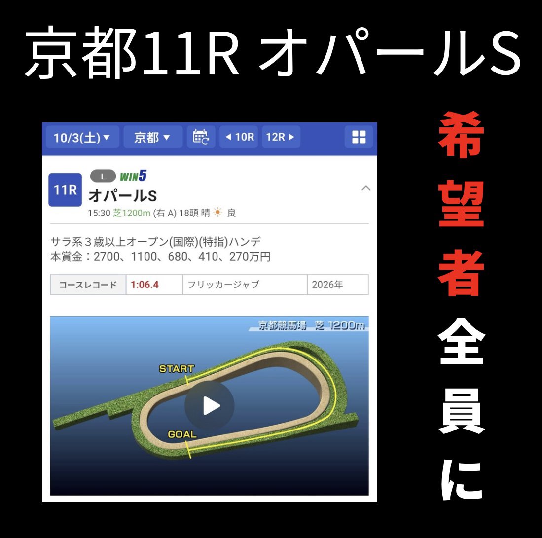 Baken__Hancho's tweet photo. 京都メイン・希望者全員へ
￣￣￣￣￣￣￣￣￣￣￣￣￣
配当的には東京メインですが、

とっておきの京都メイン本命、予想は
希望者いれば送ります。
少なければDM配布とします。

いいね👍で教えて！ https://t.co/zMTOt6rfSC