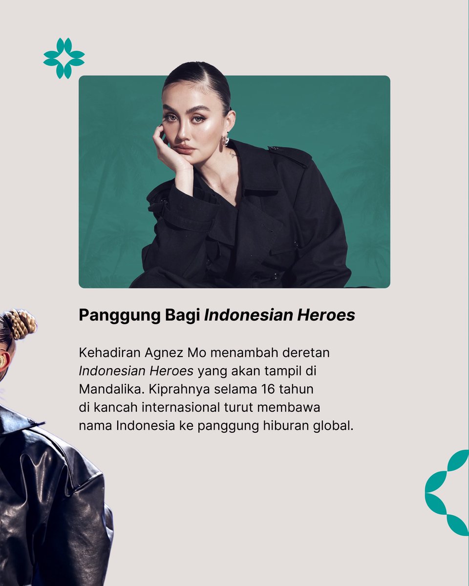 injourneyID's tweet photo. Agnez Mo bakal bernyanyi di Mandalika! 🎵🎤

Setelah mengukir perjalanan karier di panggung musik hingga Hollywood, Agnez Mo akan tampil spesial dalam Opening Ceremony Pertamina Grand Prix of Indonesia 2026, 11 Oktober mendatang. 🇮🇩 https://t.co/n0DxHxi5EG
