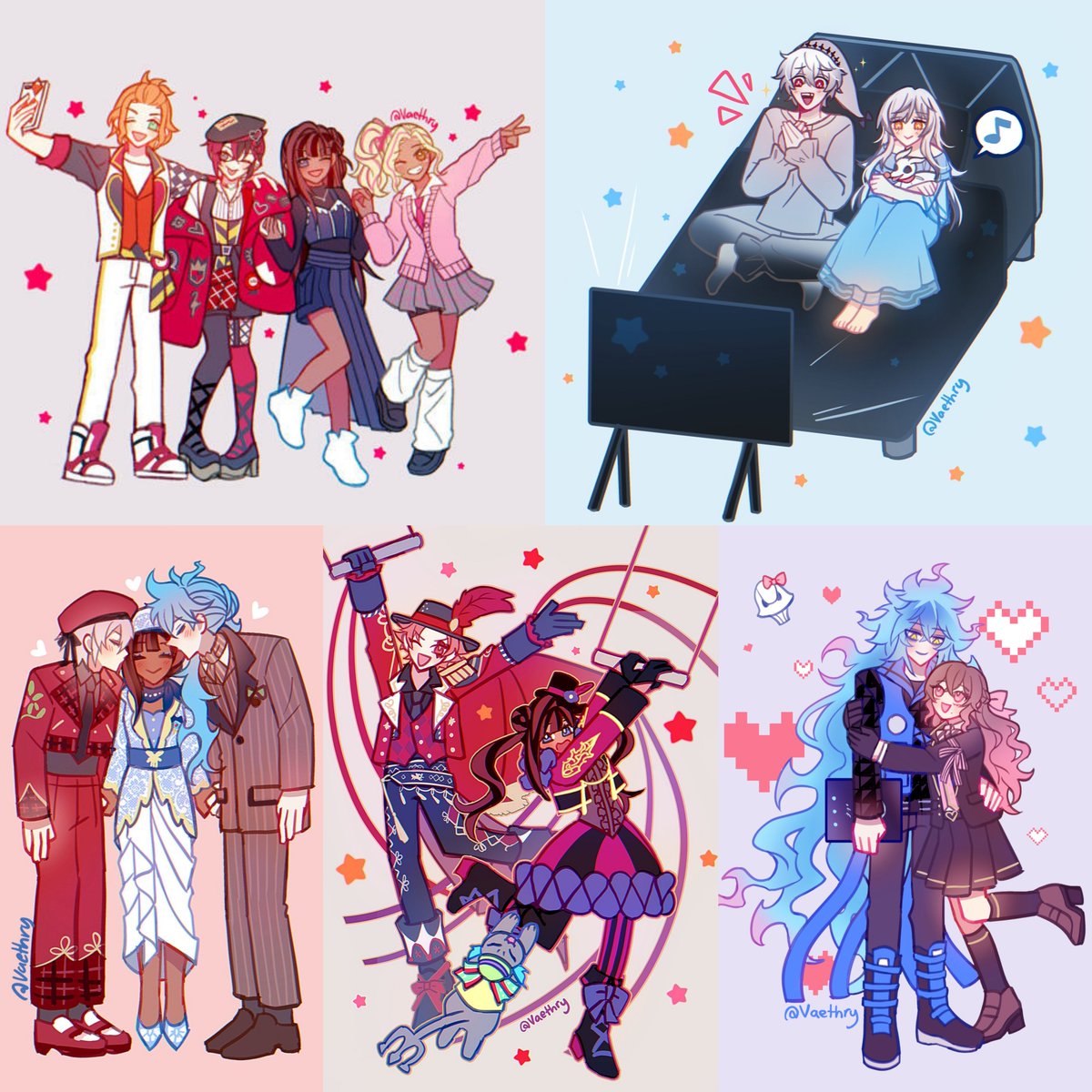 vaethry's tweet photo. 🥳 ART R4FFLE 🎊 
Thank you for 850+ followers! ✨

☝️ FOLLOWERS ONLY, RT tp join!
🎁 Prize: 1 semi chibi couple/duo of TWST canon or original characters
⏰ Open till: November 1st https://t.co/KRcje0r8Qd