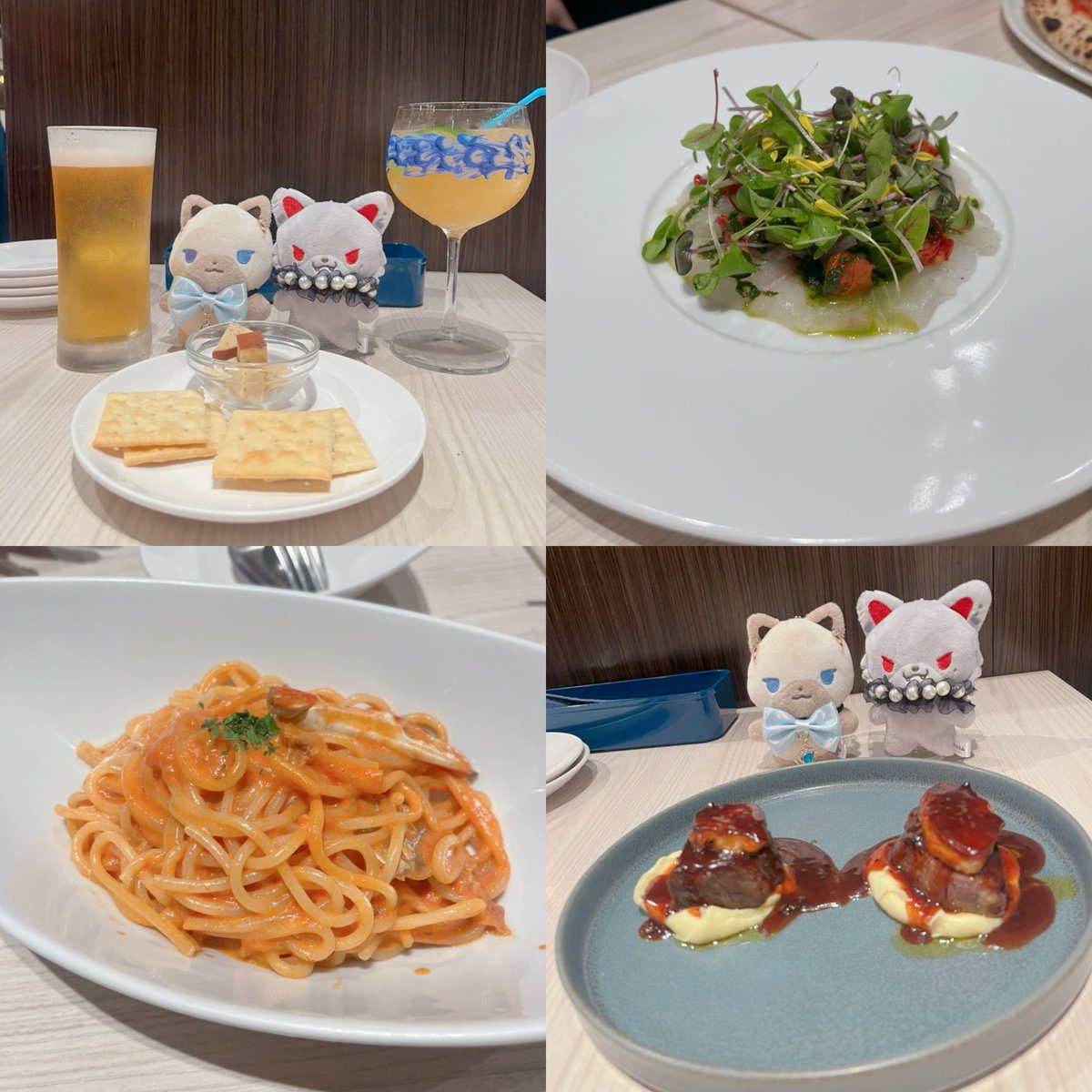 xxpakoxx's tweet photo. ぽんちゃんとイブズバタウンと俺のフレンチ・イタリアン😆✨　牛フィレ肉とフォアグラのロッシーニが最高に美味しい❤️ https://t.co/i31MlBquI2
