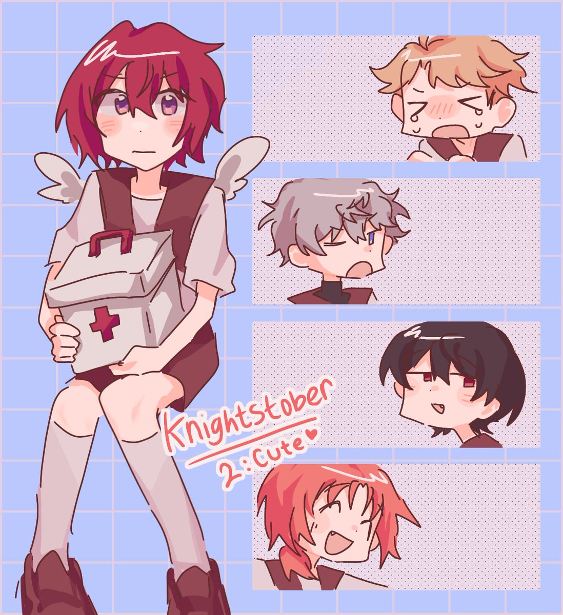 SoangLake's tweet photo. #Knightstober day 2 : Cute https://t.co/uo4JSNT8UK