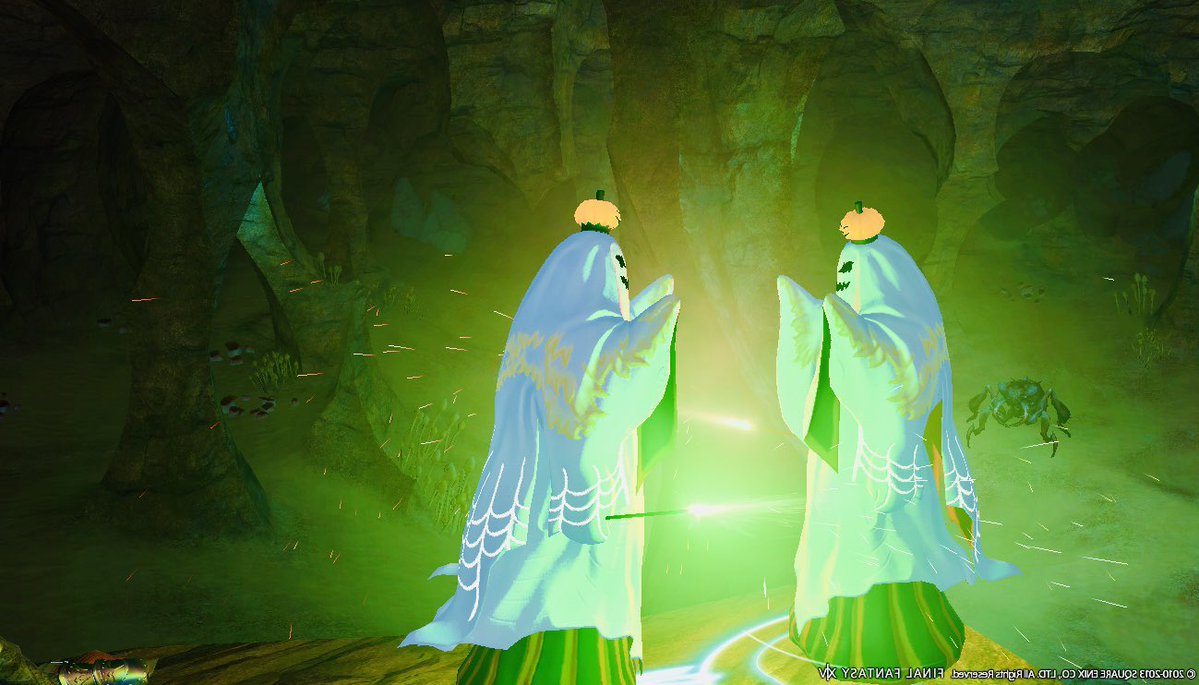 LavenderHerb101's tweet photo. Celebrating All Saints' Wake aka 守護天節 (Shugo Tensetsu) in our Continental Circus ghost sheets! I'm in the howling spirit playing mischievous pranks at nightfall, and they are in the wailing spirit looking deeply sympathetic. 🎃💅💜
#FFXIV #WhiteMage #AllSaintsWake #MMO https://t.co/iHv7Sbd2cs