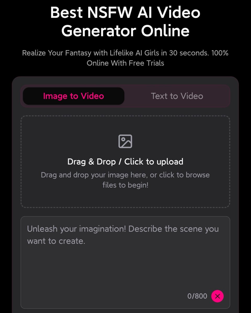 rexsooo's tweet photo. FOUND AN AI NSFW VIDEO GENERATOR 👀

• image-to-video
• AI video generation
• browser-based
• free credits to try

check it out: https://t.co/Pbbyyxe79S

18+ only https://t.co/01EQj1PBkx