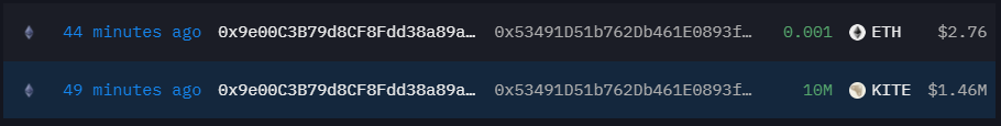 0xRavee's tweet photo. ethereum:0x904567252d8f48555b7447c67dca23f0372e16be bullish? 👀

Hari ini terpantau 4 wallet fresh narik ~$5,3M ethereum:0x904567252d8f48555b7447c67dca23f0372e16be dari Bitget dan OKX, di harga sekitar $0,146–0,148. Tiga di antaranya langsung meneruskan token ke wallet baru lain, dan semuanya masih hold. Dalam 30 hari terakhir, total yang ditarik dan masih di-hold sekitar $8 juta.

ethereum:0x904567252d8f48555b7447c67dca23f0372e16be adalah token dari Kite, Layer-1 khusus untuk pembayaran AI agent. Kite Chain kompatibel EVM dan murah untuk settlement stablecoin, sedangkan Agent Passport memberi AI agent identitas dan wallet sendiri, jadi agent bisa bertransaksi secara otonom. Proyek ini didukung PayPal Ventures, General Catalyst dan Coinbase Ventures dengan total pendanaan $33M. Tokennya dipakai untuk fee jaringan, staking dan governance.

NFA, DYOR.