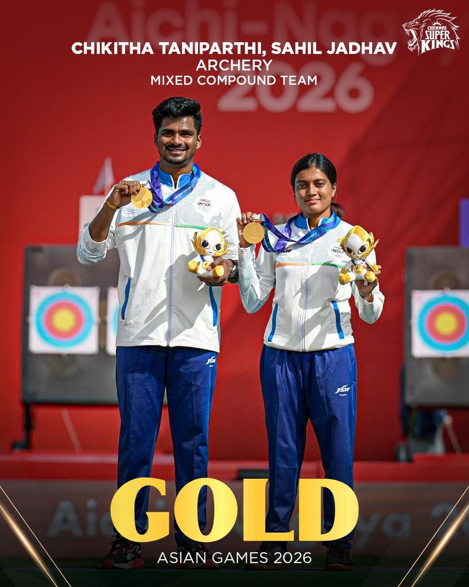 ChennaiIPL's tweet photo. Proud. Proud. Proud of our winners! 🥹🇮🇳

#WhistlePodu #AsianGames https://t.co/41WeFYXbPG
