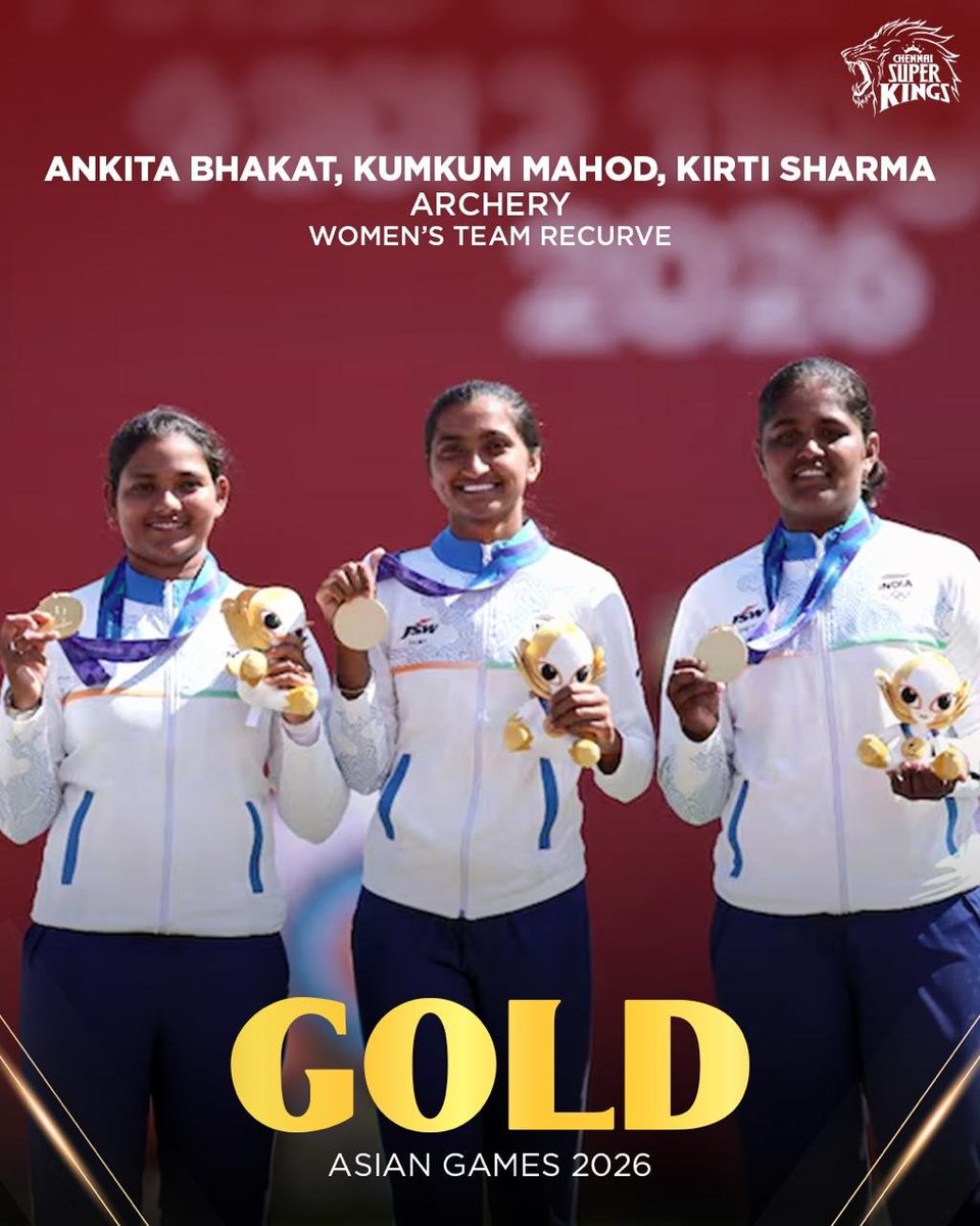 ChennaiIPL's tweet photo. Proud. Proud. Proud of our winners! 🥹🇮🇳

#WhistlePodu #AsianGames https://t.co/41WeFYXbPG