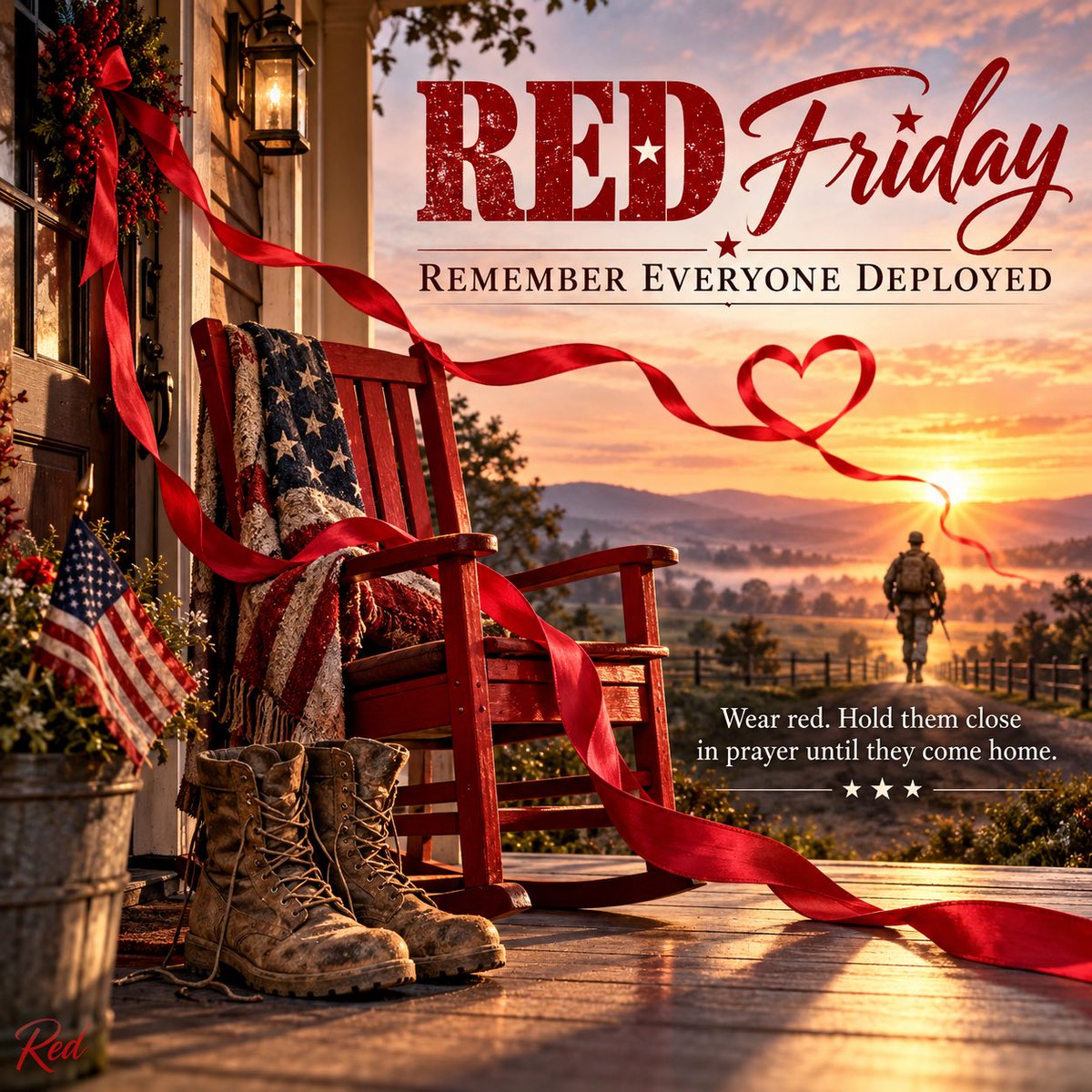 PATRIOT2117's tweet photo. Good morning everyone! Have a wonderful Friday! Remember to wear your red! ♥️🇺🇸🙏 https://t.co/MyqrJogZqJ