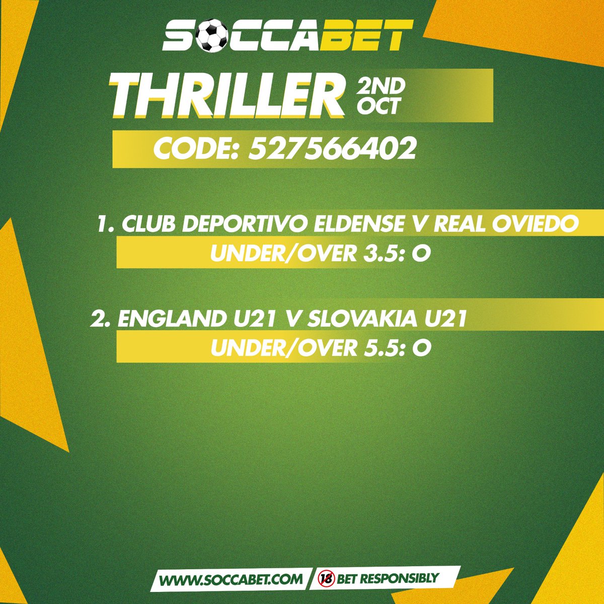 soccabet's tweet photo. Make some money as we enter this weekend with these predictions of the day, bet on Safe, Thriller and Favourites,predictions on the Soccabet app. #betresponsibly #Betwithsoccabet https://t.co/OySju8Gz9k