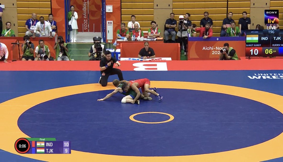 TheKhelIndia's tweet photo. OHH MYYYYYY GOOOOOOOOOD!!!! 🤯

Sujeet was trailing 2-9, and then he wins it by 10-9………. IT’S GOOOOOLD 🏅🥹

🔥🔥🔥🔥🔥🔥🔥🔥🔥🔥🔥🔥🔥 https://t.co/L3kilk7t3b