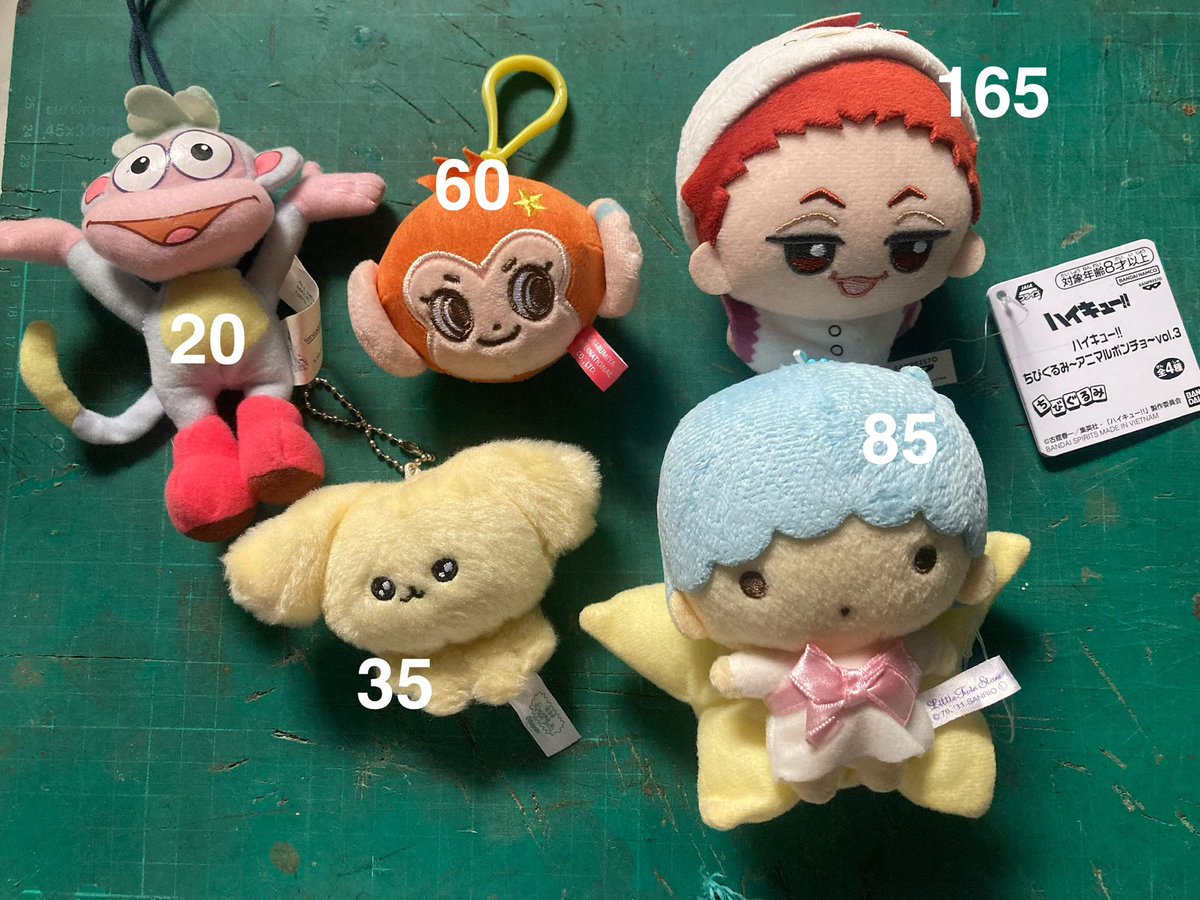 mintsukkies's tweet photo. WTS WTS NO NEGO. Aab plushies, daisy lovers, little twin star kiki, haikyuu tendou, choigism. harga belum termasuk admin oren yaah. prefer full tf, biar ngga kena admin gede. adminku 21% + 1.250 yaah. bisa full co, tapi udah pasti kena admin gede. yang mau tanya2 boleh dm dulu https://t.co/U8fyOBAo4o