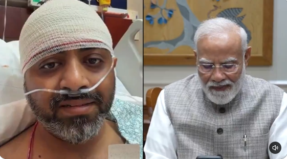 thesun_bd's tweet photo. PM Modi to Captain Smit:
“Indians do not take lives. Indians save lives.”
Stabbed on the floor, with the plane going down—he still opened the cockpit door and saved 170 people.

#CaptainSmit #PMModi https://t.co/vlopKxX4ES