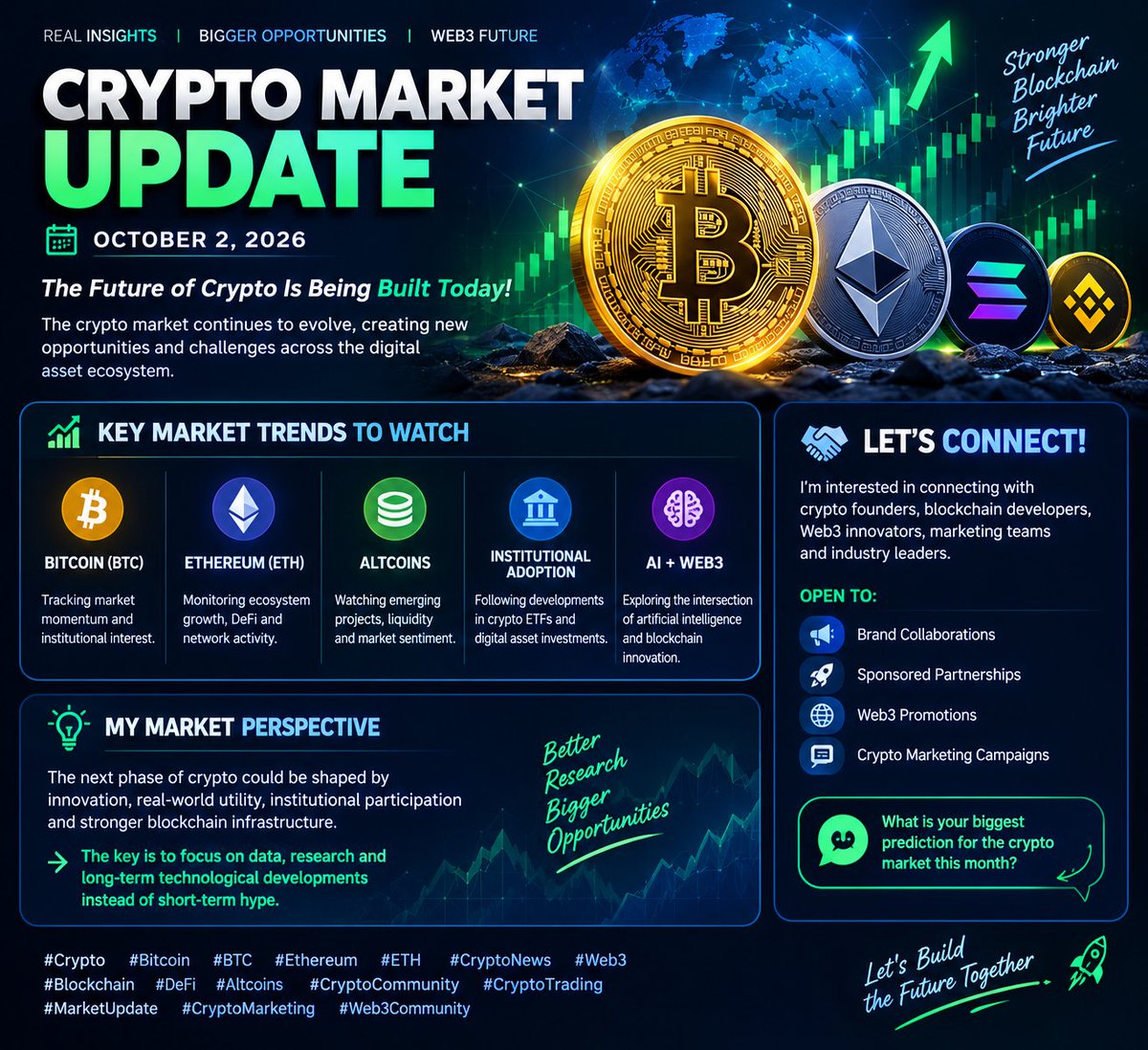 Aftahi18085's tweet photo. 🚀 **CRYPTO MARKET UPDATE 🌍**

Bitcoin, Ethereum, and the evolving Web3 ecosystem are driving conversations around digital assets. 📈 Institutional adoption, DeFi innovation, and blockchain technology remain key trends to watch. 🔥

#Crypto #Bitcoin #Web3 #CryptoNews #DeFi https://t.co/QVFgx1B2tU