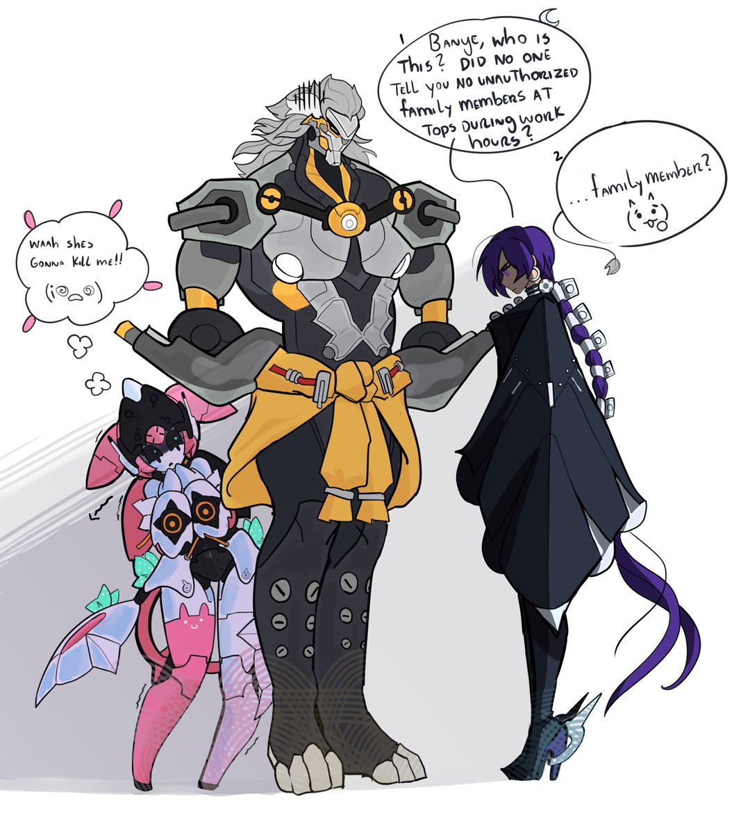 Saltsaltsalt13_'s tweet photo. Promeia doesn't take too kindly to uninvited faces at TOPS.......... (゜ロ゜)
.
.
#zzzero #zzzfanart https://t.co/AZqXad7CTh