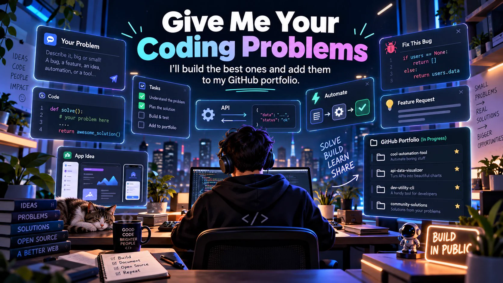 Niall on X: "I want to build out my GitHub portfolio with real problems ...