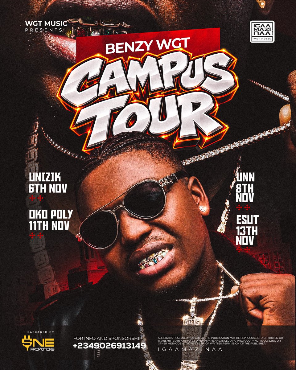 BenzyWgt's tweet photo. I’m excited to announce my first-ever school tour!

I wish I could visit more schools, but due to unforeseen circumstances, we couldn’t make it everywhere this time. No school or fan is less important—please join us at the nearest listed school and let’s vibe together! ❤️🔥

Your support means everything. Next tour, we’ll do even bigger! 🙌🏽 #SchoolTour #igaamazinaa #wgtcampustour #wgt