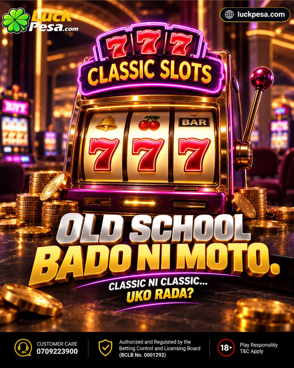 luckpesaofys's tweet photo. 777 IMELAND, OLD SCHOOL BADO NI MOTO!
Classic vibes, zile 7️⃣7️⃣7️⃣ zinajua kuleta pressure! 😮��💨🔥 Uko rada ama bado? 👀tembelea https://t.co/W4OnoohbRr ucheze classic slots. https://t.co/zFdnflHo1U