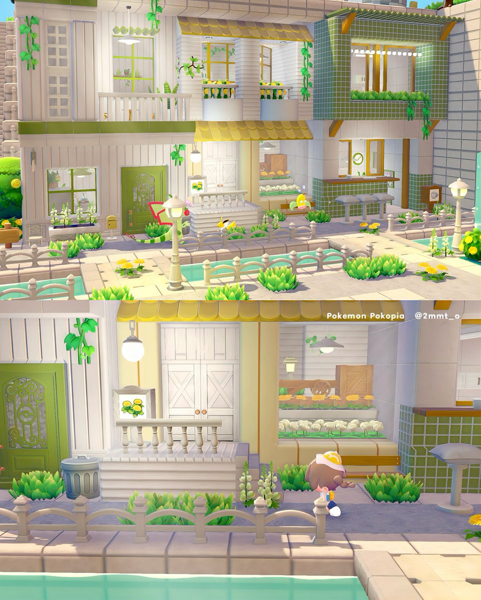 2mmt_o's tweet photo. 🌼🍃
⁡
建物をぎゅっと詰めた街並み🪴
⁡
 #ぽこポケ  #ぽこあポケモン
 #pokopia  #pokemonpokopia https://t.co/JeQFfNRDJ5