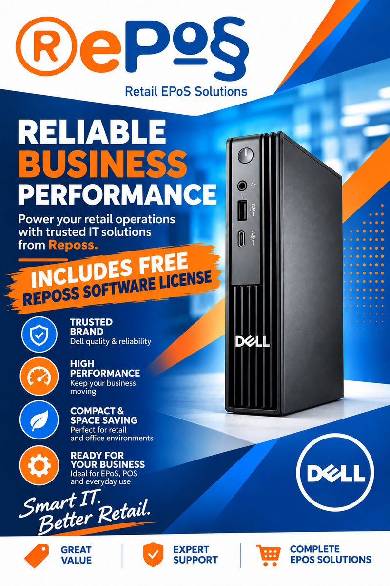 Reposs's tweet photo. Upgrade your Back Office PC today to the latest Windows 11 PC's. Includes free Reposs Software license.
Call today on 01732 762200 or email sales@reposs.com
#backofficepc #Homenewsdelivery #sales #epos https://t.co/1EImwqI1DC