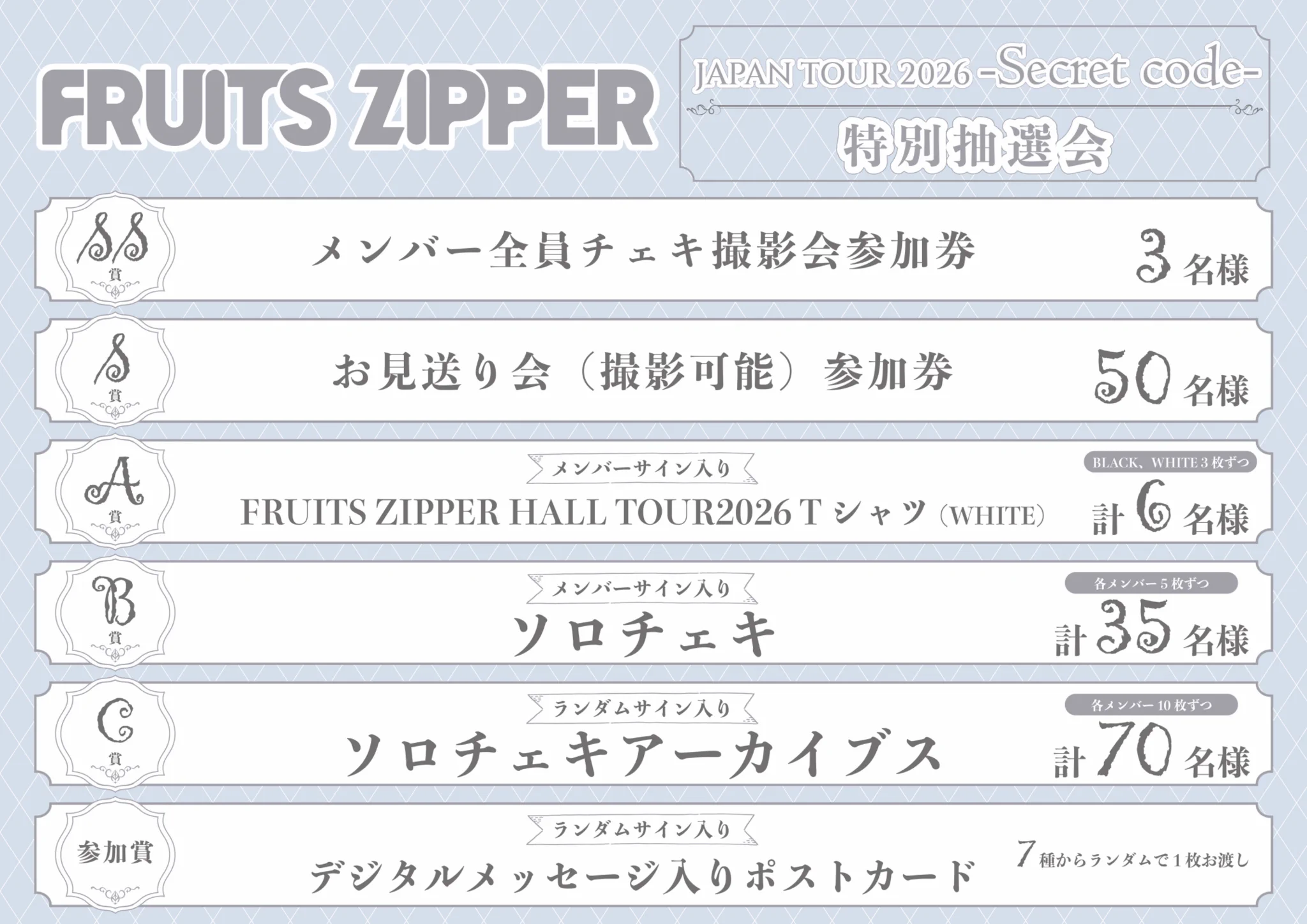 専用JF26★鑑別カード発行 最長発送 6月23日 FRUITS ZIPPER【Official】 on X: 