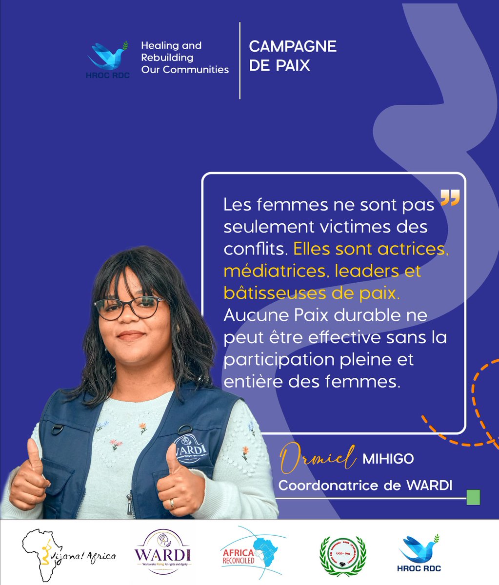 lucien_sebuke's tweet photo. L'intégration des femmes dans la quête de la paix est capitale. La femme ne doit pas être perçue que comme victime mais plutôt comme actrice de développement et de renouveau. #peacecompaign2026
#traumahealing
#peacebuilding
@healingdrc
@WARDI 
@vijanafrica https://t.co/EApaXYJd4w