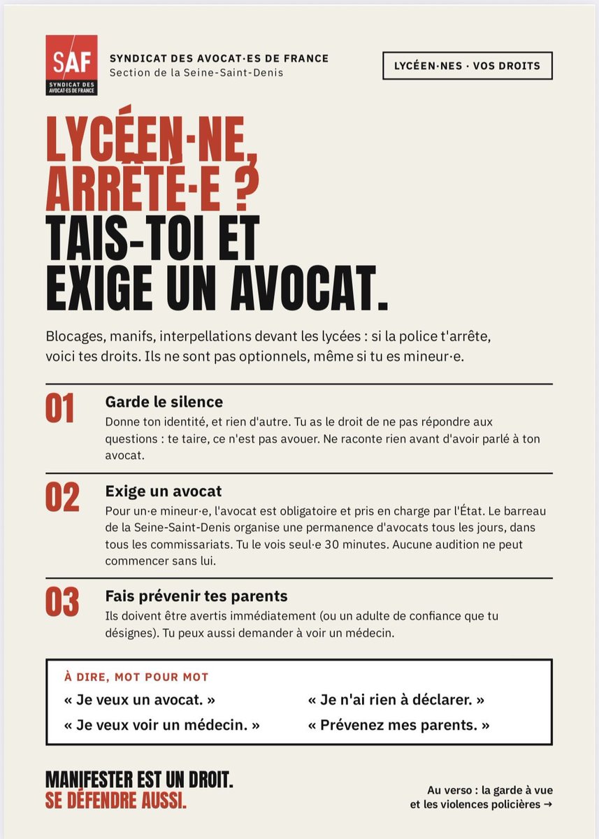 Rafiqlrs212's tweet photo. Membre du blocus, lycéens, lycéennes, étudiants, étudiantes, retenez bien ça et faites tournez sur vos groupes 

#lycee #blocus #CRS #lyceens https://t.co/mGiTMHBVY7