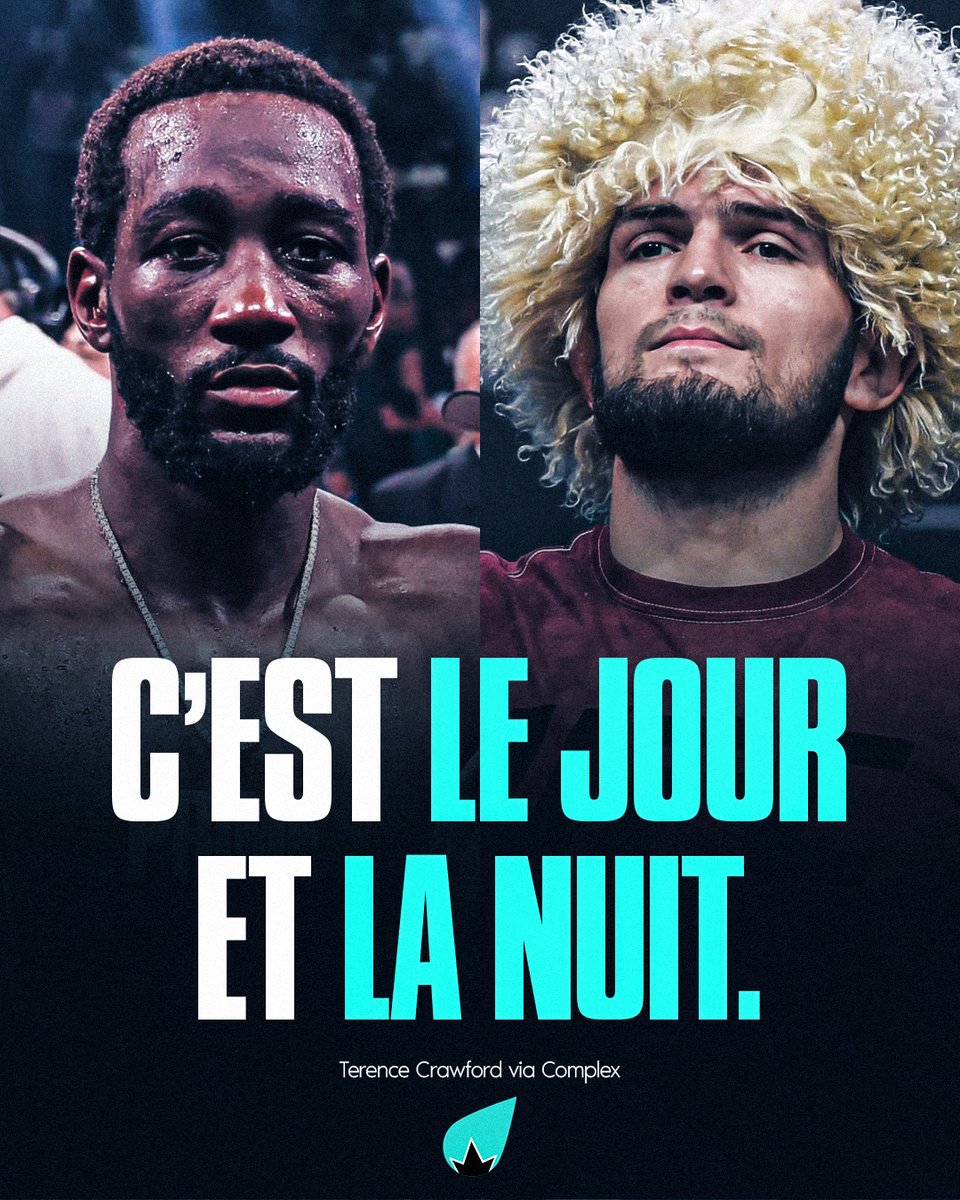 LaSueur_off's tweet photo. Terence Crawford compare sa carrière à celle de Khabib Nurmagomedov, tous deux invaincus dans leur discipline. 🥶

🗣️ "Mon bilan est meilleur, clairement. J’ai affronté tous ceux qu’il y avait à affronter, et je suis monté de deux catégories pour combattre Canelo.
C’est le jour et la nuit."