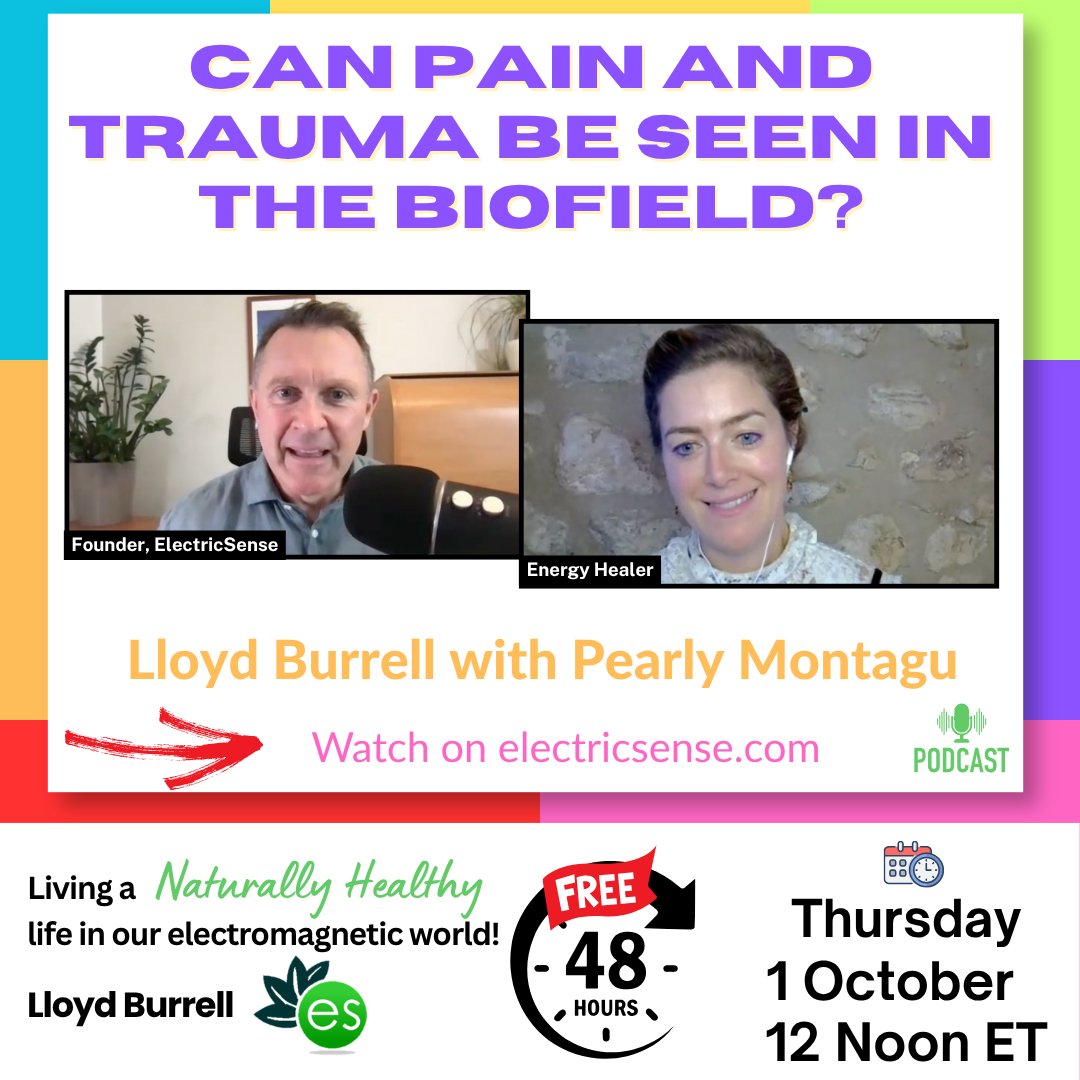 lloydburrell's tweet photo. 🎙️ [Podcast] Can Pain Be Seen in Your Biofield?
🎥 Full interview available Thursday 1 October — free for 48 hours
📍 https://t.co/kX8LHdROWH
#ElectricSense #EnergyHealing #Biofield #Synesthesia #NearDeathExperience #EmotionalWellbeing #PearlyMontagu #LloydBurrell https://t.co/zo5kXDQmpJ