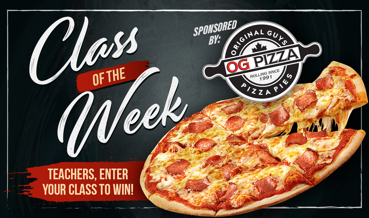 943CKSY's tweet photo. We're headed to McNaughton Ave Public School to visit the grade 7/8's for the OG Pizza Class of the Week!

Teachers - register your class to win a pizza party: https://t.co/ZUXP5mPeT0

#CKMORNINGS https://t.co/IjJ4B4wu8f