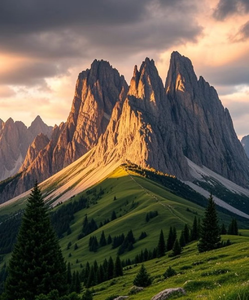 CascadeAcemjhh's tweet photo. A towering peak’s shadow spans the end of the day—nature’s grand, final stance that stops you in your tracks. https://t.co/sPNDQzAbnk