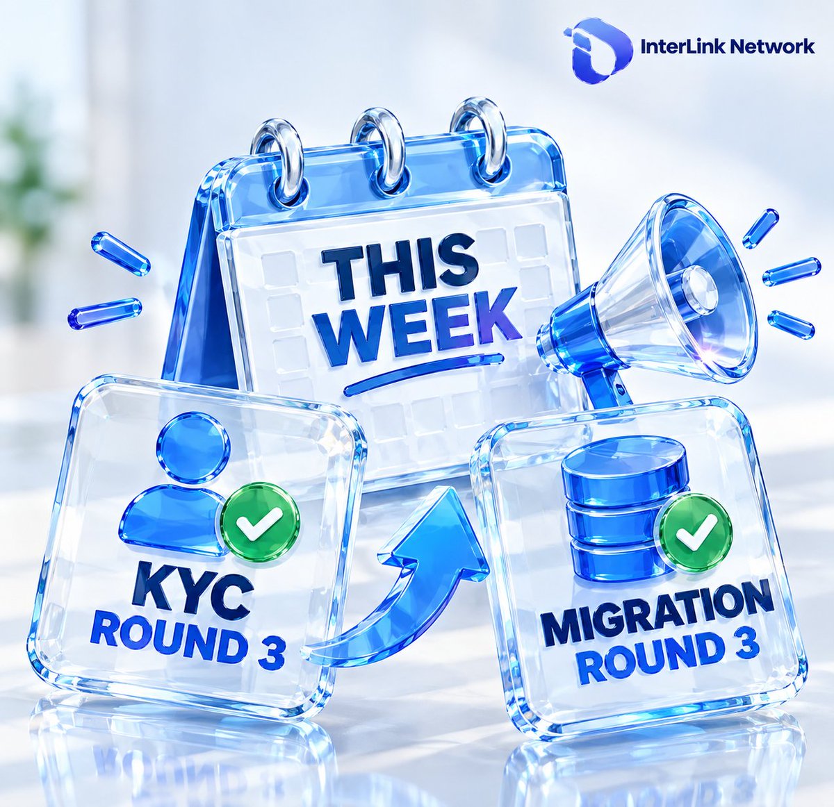 13allamasiol's tweet photo. InterLink Network — This Week 🚀
KYC Round 3 &amp; Migration Round 3 are in focus this week.
Stay updated, complete your required steps, and keep moving forward! 💙🌐
#InterLinkNetwork #KYC #Migration #Round3 https://t.co/VFmCzRjFo3