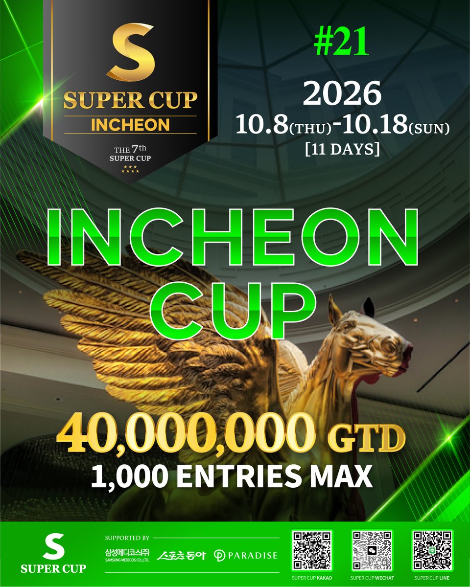 Supercup_world's tweet photo. 🔥 D-6 | 王座に座れるのは、ただ一人。

数多くのプレイヤーが挑む中、
最後まで生き残るのは誰だ。

👑 WHO WILL TAKE THE THRONE?

激闘の果てに、
SUPER CUP INCHEONの王座を手にするのは誰だ。

🔥 THE THRONE IS WAITING.

#SUPERCUPINCHEON #POKER #INCHEON https://t.co/JxKnSK3pE9