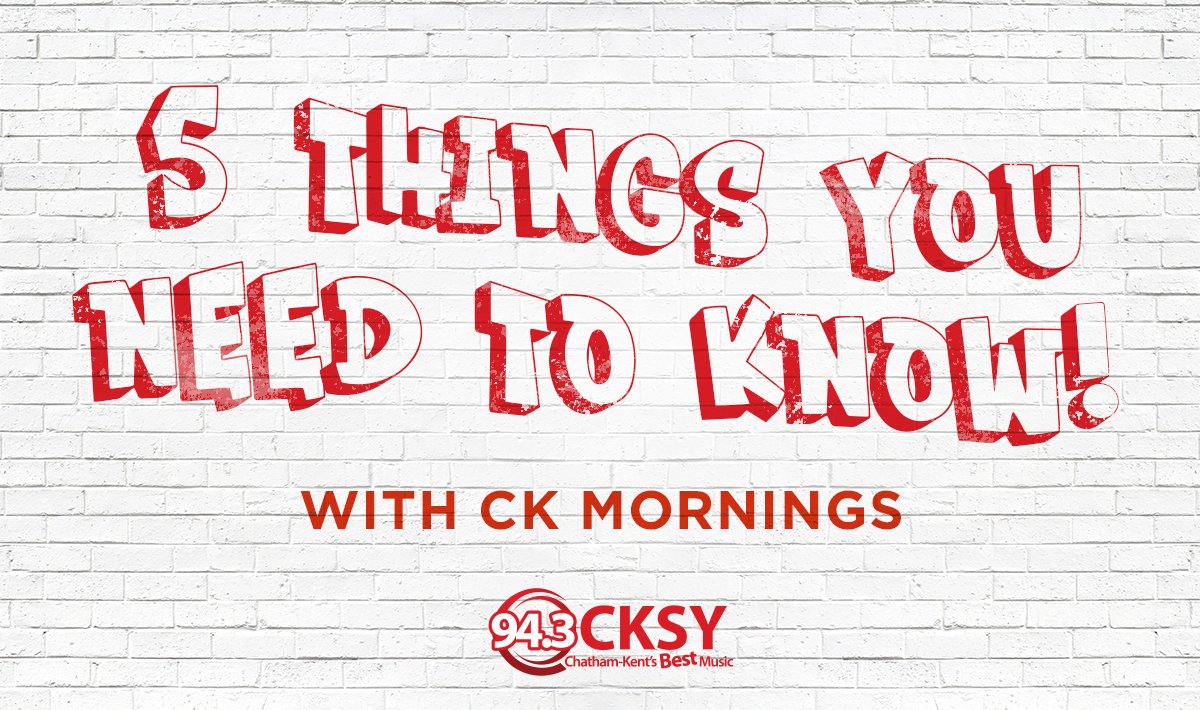 943CKSY's tweet photo. 5 Things You Need to Know for Friday, October 2nd...

1⃣Doors Open Ontario - includes C-K🚪
2⃣Free public skating⛸️
3⃣🍂Fall colours delayed
4⃣ @LeamingtonRace Weiner Dog races
5⃣Michael J. Fox honoured

https://t.co/JWif0SFlya #ckont #CKMORNINGS https://t.co/dtcKmYuDqb