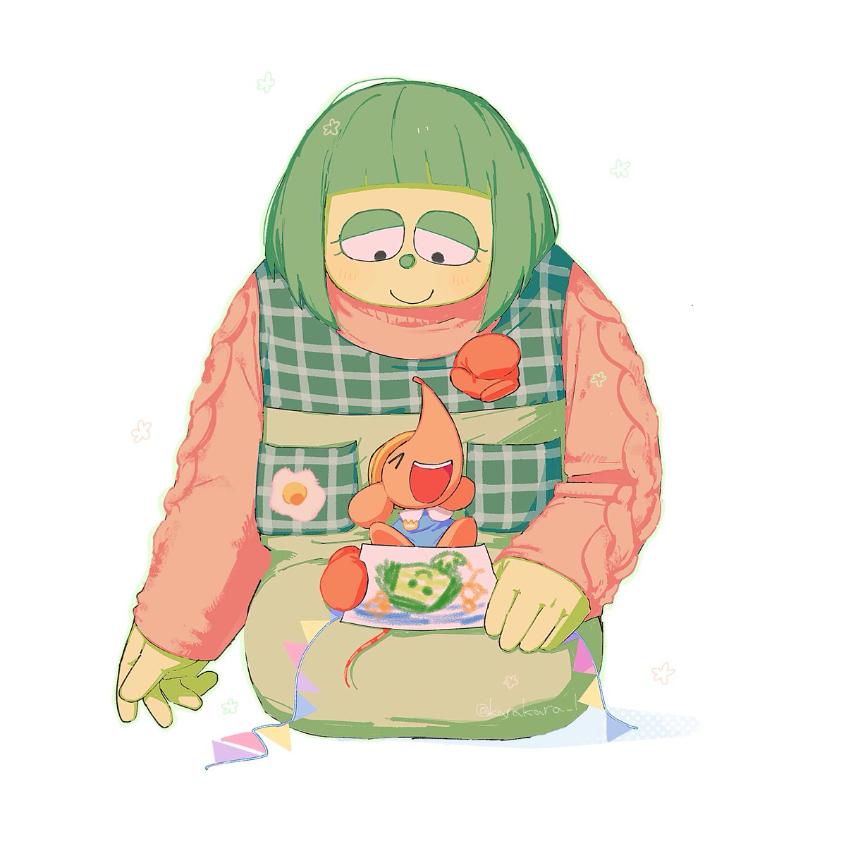karakara_l's tweet photo. 💚🧡 https://t.co/MrBNlXh9v7