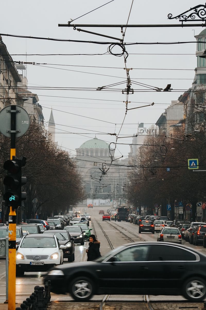 eriicboyd_'s tweet photo. Finding unexpected charm in busy streets, even on a gray day. that dome peeking through makes it feel special.

#sofia https://t.co/ZDeh3Z8GN5