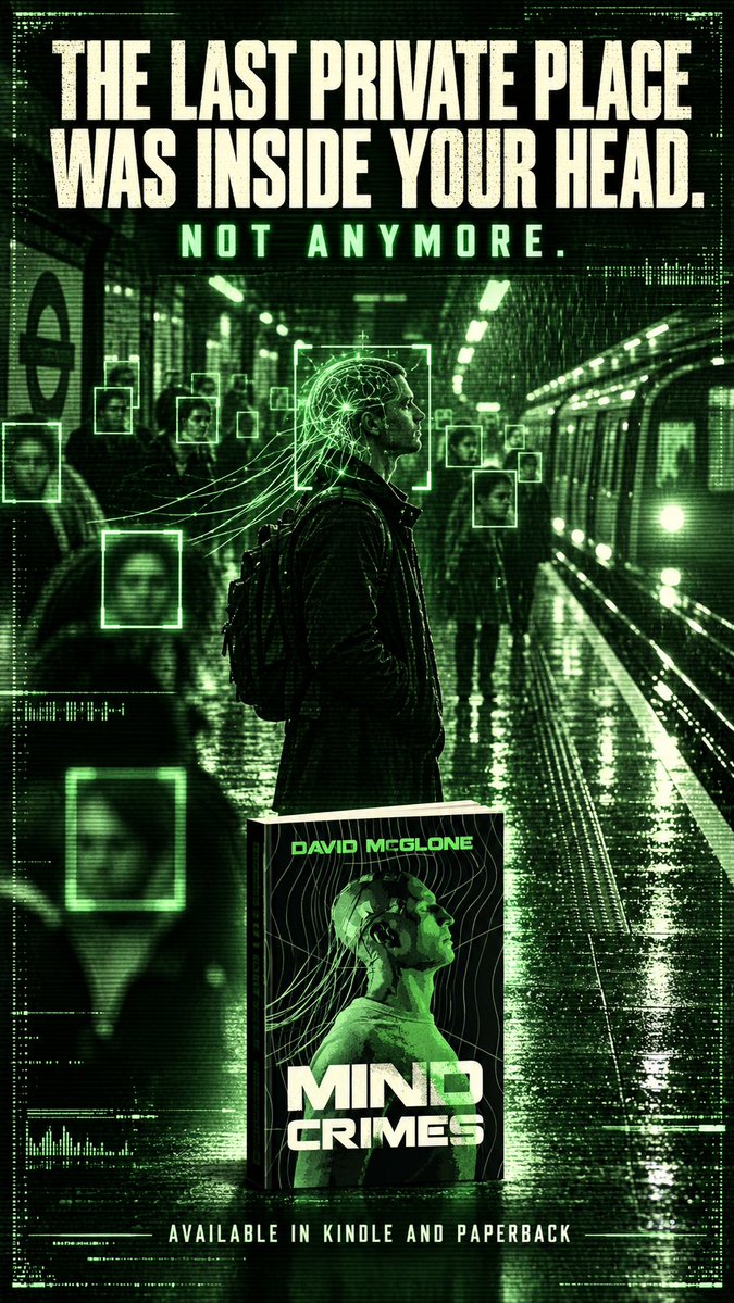 dodoa64's tweet photo. The last private place was inside your head.
Not anymore.
Welcome to the near-future world of MIND CRIMES.
Would you trade your privacy for greater security?
#MindCrimes #DystopianFiction #ScienceFiction #ThrillerBooks #nextchapterpub
https://t.co/LHkPrEfRXc https://t.co/DqqCEJ9jfP