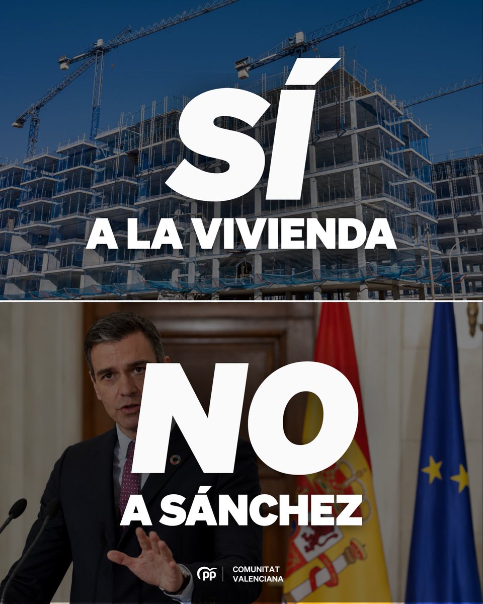 ppcv's tweet photo. SÍ a la vivienda, NO a Sánchez. https://t.co/2pkBW3z3pL
