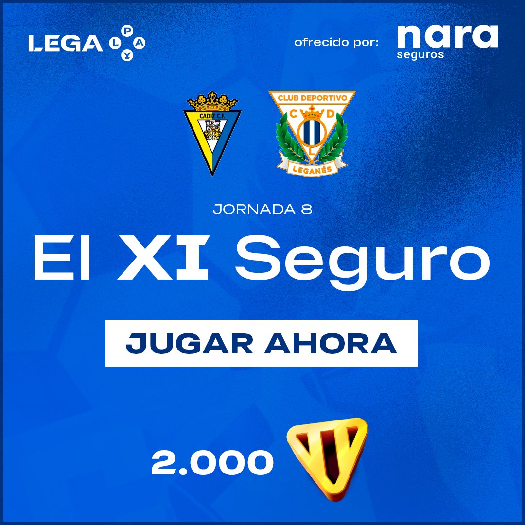 CDLeganes's tweet photo. 👕 ¡Juega ya a #ElXISeguro del #CádizLeganés en #LegaPlay y acumula legas para canjear por premios en nuestra app!

➡️ https://t.co/bCoaGmqWUU https://t.co/uGQ9ibkLfG