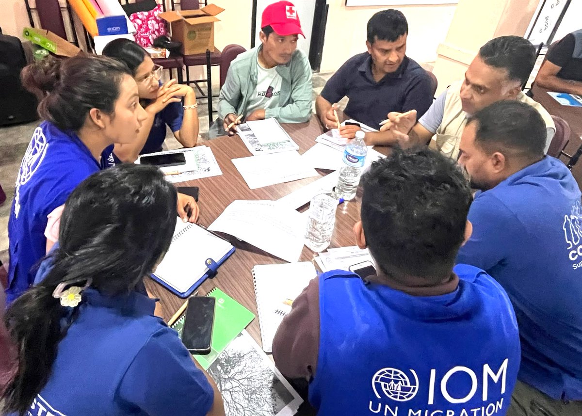 IOMnepal's tweet photo. IOM conducted an introductory #CCCM training for 25 participants from 12 organizations, strengthening skills in site management & coordination. IOM continues to support the Government-led flood response through training, technical support & coordination. #HumanitarianResponse https://t.co/5dIdH0cgww
