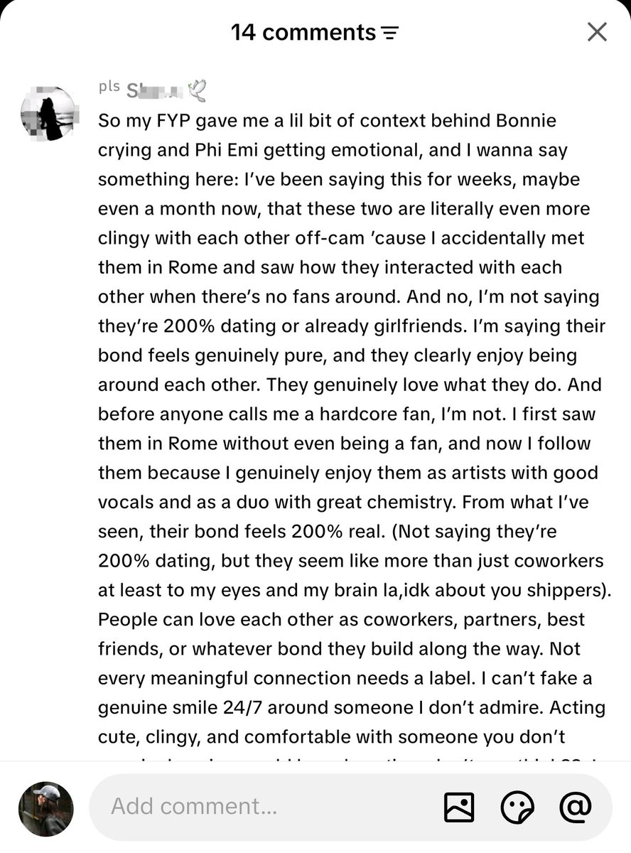 enamormaya's tweet photo. The way this person in comment understands &amp; appreciates EBs bond without tryin to define or label it feels incredibly genuine. I just wish EmiBonnie could read this &amp; realize how manyyyy of Anys love and support them simply for who they are, both on/off cam🥹
#EmiBonnie https://t.co/s0PFCutsdG