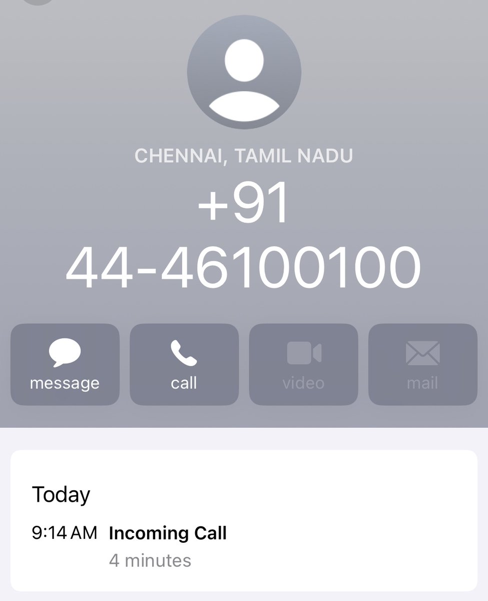 intenthealer's tweet photo. UPDATE: Got a call from this number this morning saying they were calling from Police CONTROL room and asking me if the POLICE had “closed” my Death Threats complaint made to 100 on Sept 30 th and i said “NO”. 

She proceeded to ask if any police came to the “SPOT” and I said “NO”. 

She then asked if my call to 100 was responded to within 2 minutes and i said “NO”. I explained that by the time the “music” stops on calling 100 and you are asked to choose numbers 1 or 2 for police or fire service and some other B.S options the person calling will collapse and DIE with this automated nonsense requiring agile fingers / fastest fingers first TEST under EXTREMELY STRESSFUL conditions the caller is calling in, and/or will be KILLED by the Abductor and RAPED within those 2 minutes as the case maybe. 

WITHOUT any pause she went on to the next task on her agenda. 

she asked me to “RATE the service provided by the POLICE and the 100 helpline on a scale of numbers and I told her - MINUS, MINUS,MINUS. 

WITHOUT any pause she then asked me if I would “ recommend others to call 100 for help” !!! 😡😡😡 

By this time I was convinced that either that lady at the other end was a ROBOT or I WAS a COMPLETE IDIOT for answering all her questions or BOTH. 

Then came the “closure” from her end stating “ Thank you for calling 100 for help and continue to reach out to 100 in case of emergencies.”

WHAT B.S is all this @tnpoliceoffl @CMOTamilnadu @FelixGerald_TVK @SavukkuOfficial ?!! 

WHY are we forced to CHOOSE options on calling 100 ?!! 

You think the person being killed or raped will be able to CHOOSE numbers 1 or 2 on calling 100 for help and being put on some musical tone waiting time for a HUMAN to respond ?!! 
 
Even if you give a missed call to 100 NOBODY calls back!! 

TILL this second NOBODY has bothered to address my “ death threat situation “ !! 

SERIOUSLY, PEOPLE of TAMILNADU, if THIS is not a WAKE-UP call for ALL the WOMEN and CHILDREN in TAMILNADU I don’t know what is!! 

#TNPoliceAtrocities #WakeUpTamilnadu 

PLEASE INTERVENE @madrasbench @India_NHRC @NCPCR_ @NCWIndia